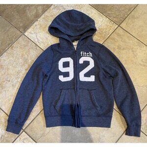 Abercrombie Boy’s Navy Full Zip Hoodie L 14 Cozy!